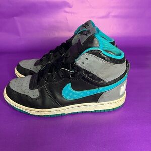 Nike Big High Women’s Size 8 Aqua Blue/Grey/Black Good Condition 358858-031